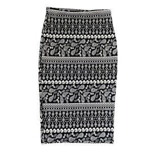 Veveret Black/White Paisley Designer Pencil Skirt Size Small Los Angeles